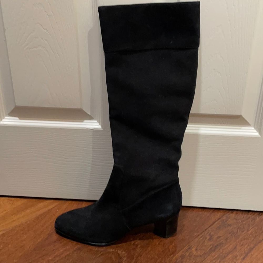 Brand new black suede boots size 8
